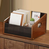 Maxbell Record Storage Box Rustic Desktop Open Box for Countertop Dorm Room Sundries Large