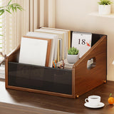 Maxbell Record Storage Box Rustic Desktop Open Box for Countertop Dorm Room Sundries Large