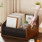 Maxbell Record Storage Box Rustic Desktop Open Box for Countertop Dorm Room Sundries Large