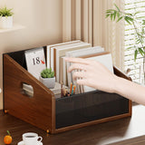 Maxbell Record Storage Box Rustic Desktop Open Box for Countertop Dorm Room Sundries Large