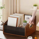 Maxbell Record Storage Box Rustic Desktop Open Box for Countertop Dorm Room Sundries Small