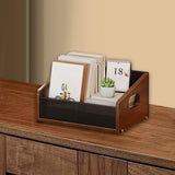 Maxbell Record Storage Box Rustic Desktop Open Box for Countertop Dorm Room Sundries Small