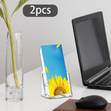 Maxbell Acrylic Brochure Holder Clear Display Stand for Literature Pamphlet Document 10.5cmx8.5cmx20cm