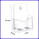 Maxbell Acrylic Brochure Holder Clear Display Stand for Literature Pamphlet Document 17cmx8.5cmx20.5cm