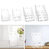 Maxbell Clear Display Stand Organizer Sign Reception Meeting Acrylic Brochure Holder 23.2cmx9.5cmx27.5cm
