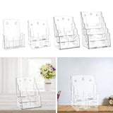 Maxbell Clear Display Stand Organizer Sign Reception Meeting Acrylic Brochure Holder 23.2cmx9.5cmx27.5cm