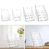 Maxbell Clear Display Stand Organizer Sign Reception Meeting Acrylic Brochure Holder 23.2cmx9.5cmx27.5cm