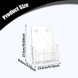 Maxbell Clear Display Stand Organizer Sign Reception Meeting Acrylic Brochure Holder 23.2cmx9.5cmx27.5cm
