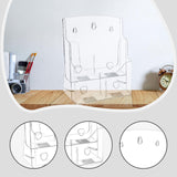 Maxbell Clear Display Stand Organizer Sign Reception Meeting Acrylic Brochure Holder 23.5cmx11.7cmx27.5cm