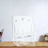 Maxbell Clear Display Stand Organizer Sign Reception Meeting Acrylic Brochure Holder 23.5cmx11.7cmx27.5cm