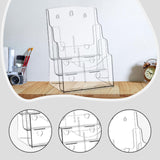Maxbell Clear Display Stand Organizer Sign Reception Meeting Acrylic Brochure Holder 23.5cmx17cmx33cm