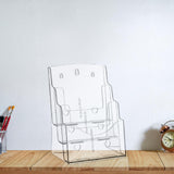 Maxbell Clear Display Stand Organizer Sign Reception Meeting Acrylic Brochure Holder 23.5cmx17cmx33cm