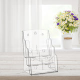 Maxbell Clear Display Stand Organizer Sign Reception Meeting Acrylic Brochure Holder 23.5cmx17cmx33cm