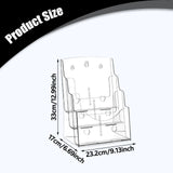 Maxbell Clear Display Stand Organizer Sign Reception Meeting Acrylic Brochure Holder 23.5cmx17cmx33cm