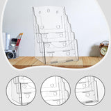 Maxbell Clear Display Stand Organizer Sign Reception Meeting Acrylic Brochure Holder 23.54cmx20cmx35cm