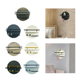Maxbell Wall Storage Rack Round Key Holder Wall Mounted for Bedroom Dorm Living Room Style A