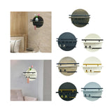 Maxbell Wall Storage Rack Round Key Holder Wall Mounted for Bedroom Dorm Living Room Style A