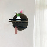 Maxbell Wall Storage Rack Round Key Holder Wall Mounted for Bedroom Dorm Living Room Style A