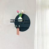 Maxbell Wall Storage Rack Round Key Holder Wall Mounted for Bedroom Dorm Living Room Style B