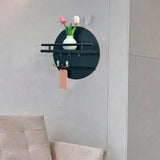 Maxbell Wall Storage Rack Round Key Holder Wall Mounted for Bedroom Dorm Living Room Style B