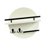 Maxbell Wall Storage Rack Round Key Holder Wall Mounted for Bedroom Dorm Living Room Style C