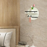 Maxbell Wall Storage Rack Round Key Holder Wall Mounted for Bedroom Dorm Living Room Style C