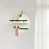 Maxbell Wall Storage Rack Round Key Holder Wall Mounted for Bedroom Dorm Living Room Style C