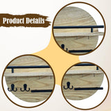 Maxbell Wall Storage Rack Round Key Holder Wall Mounted for Bedroom Dorm Living Room Style D