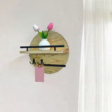 Maxbell Wall Storage Rack Round Key Holder Wall Mounted for Bedroom Dorm Living Room Style D
