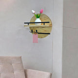 Maxbell Wall Storage Rack Round Key Holder Wall Mounted for Bedroom Dorm Living Room Style D