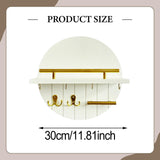 Maxbell Wall Storage Rack Round Key Holder Wall Mounted for Bedroom Dorm Living Room Style E