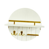 Maxbell Wall Storage Rack Round Key Holder Wall Mounted for Bedroom Dorm Living Room Style E
