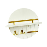Maxbell Wall Storage Rack Round Key Holder Wall Mounted for Bedroom Dorm Living Room Style E