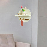 Maxbell Wall Storage Rack Round Key Holder Wall Mounted for Bedroom Dorm Living Room Style E