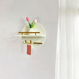 Maxbell Wall Storage Rack Round Key Holder Wall Mounted for Bedroom Dorm Living Room Style E