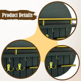 Maxbell Wall Storage Rack Round Key Holder Wall Mounted for Bedroom Dorm Living Room Style F