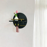 Maxbell Wall Storage Rack Round Key Holder Wall Mounted for Bedroom Dorm Living Room Style F