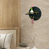 Maxbell Wall Storage Rack Round Key Holder Wall Mounted for Bedroom Dorm Living Room Style F