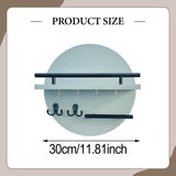 Maxbell Wall Storage Rack Round Key Holder Wall Mounted for Bedroom Dorm Living Room Style G