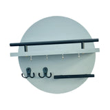 Maxbell Wall Storage Rack Round Key Holder Wall Mounted for Bedroom Dorm Living Room Style G