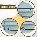 Maxbell Wall Storage Rack Round Key Holder Wall Mounted for Bedroom Dorm Living Room Style G