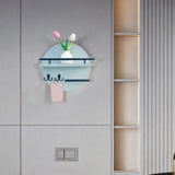 Maxbell Wall Storage Rack Round Key Holder Wall Mounted for Bedroom Dorm Living Room Style G