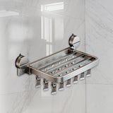 Maxbell Suction Cup Sock Drying Rack Folding Clothespin for Gloves Hats Laundry Room 18 Clips