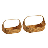 Maxbell Woven Picnic Basket Shopping Kitchen Counter Imitation Rattan Storage Basket 37cmx29cm