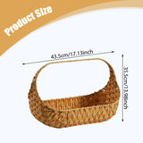 Maxbell Woven Picnic Basket Shopping Kitchen Counter Imitation Rattan Storage Basket 43.5cmx35.5cm