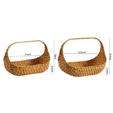 Maxbell Woven Picnic Basket Shopping Kitchen Counter Imitation Rattan Storage Basket 43.5cmx35.5cm