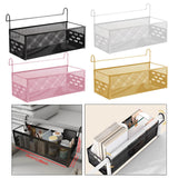 Maxbell Bedside Hanging Storage Basket Iron Rack for School Apartment Bed & Bunk Bed Black