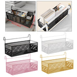 Maxbell Bedside Hanging Storage Basket Iron Rack for School Apartment Bed & Bunk Bed Black