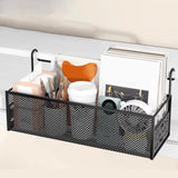 Maxbell Bedside Hanging Storage Basket Iron Rack for School Apartment Bed & Bunk Bed Black