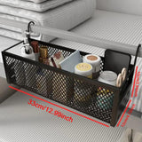Maxbell Bedside Hanging Storage Basket Iron Rack for School Apartment Bed & Bunk Bed Black